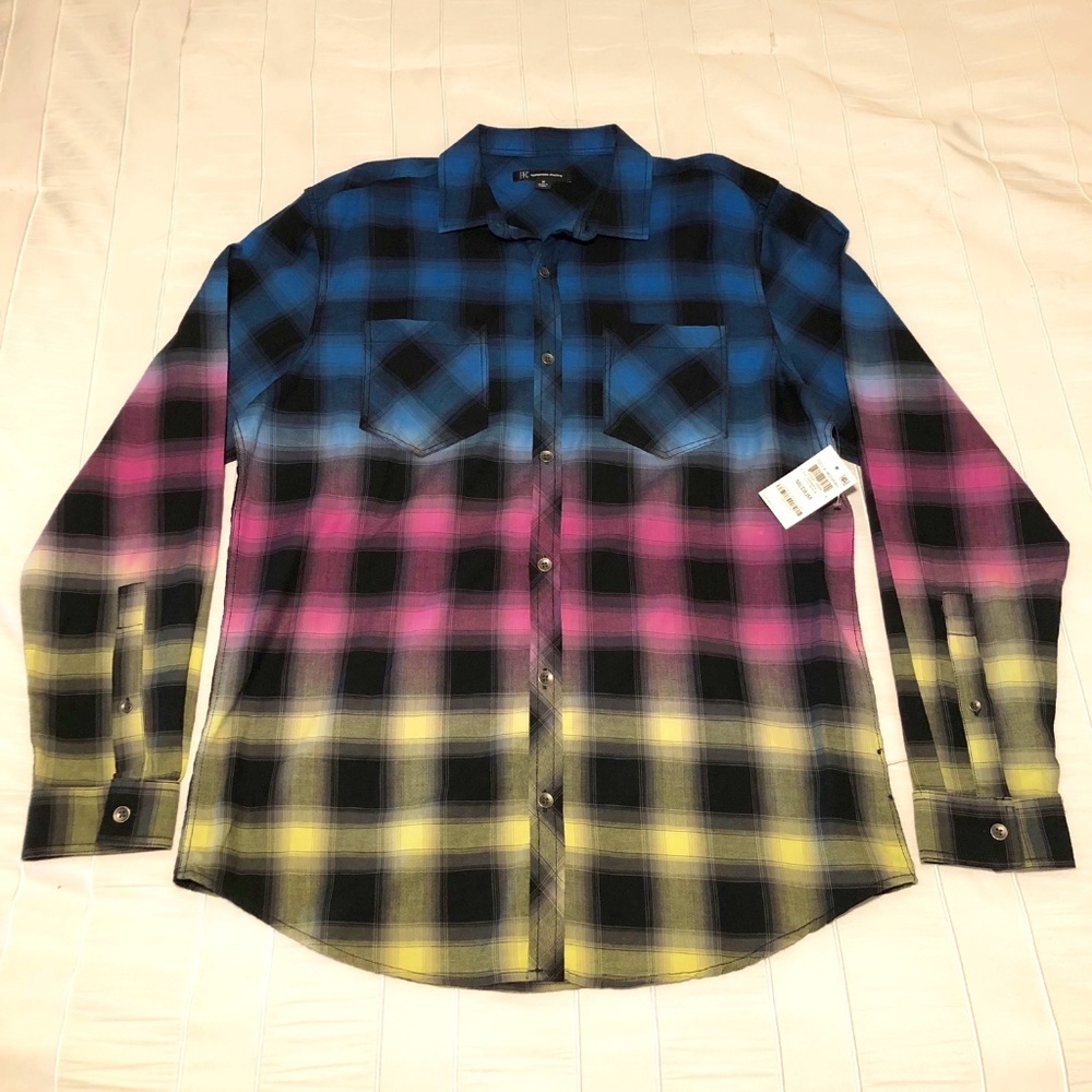 INC International Concepts Button Down Long Sleeve Men's Shirt